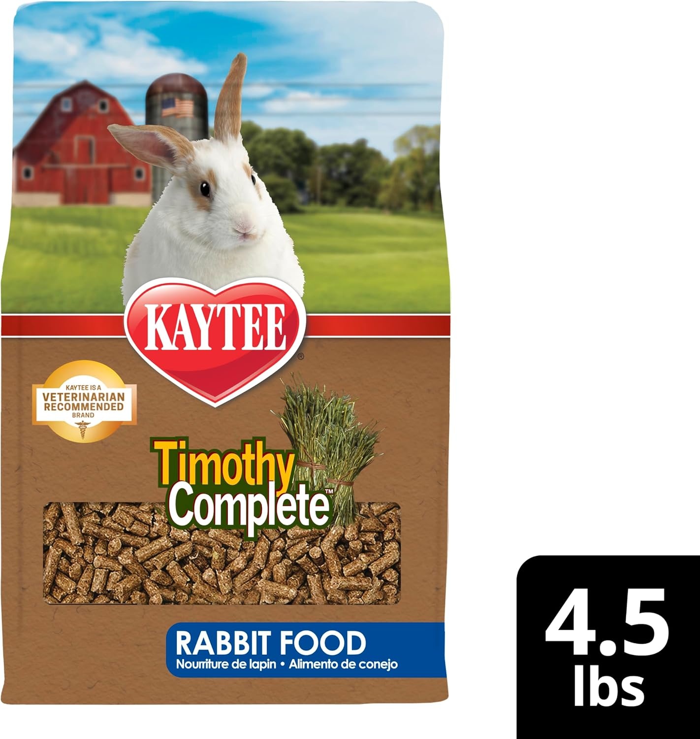 image:imageKaytee Rabbit Food Timothy Complete Rabbit Food Pellets 95 Pounds45 Pound Pack of 1