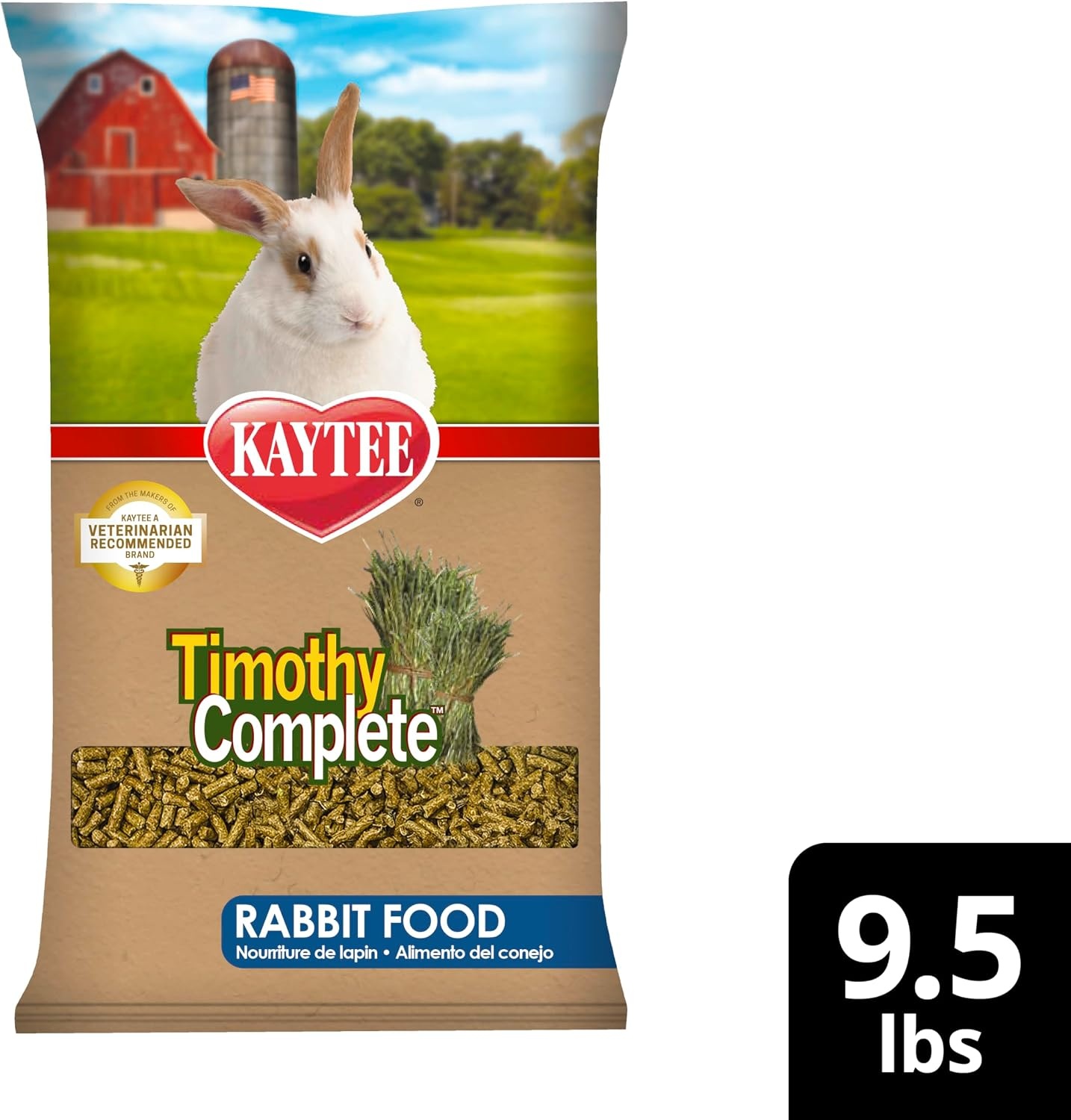 image:imageKaytee Rabbit Food Timothy Complete Rabbit Food Pellets 95 Pounds95 Pound Pack of 1