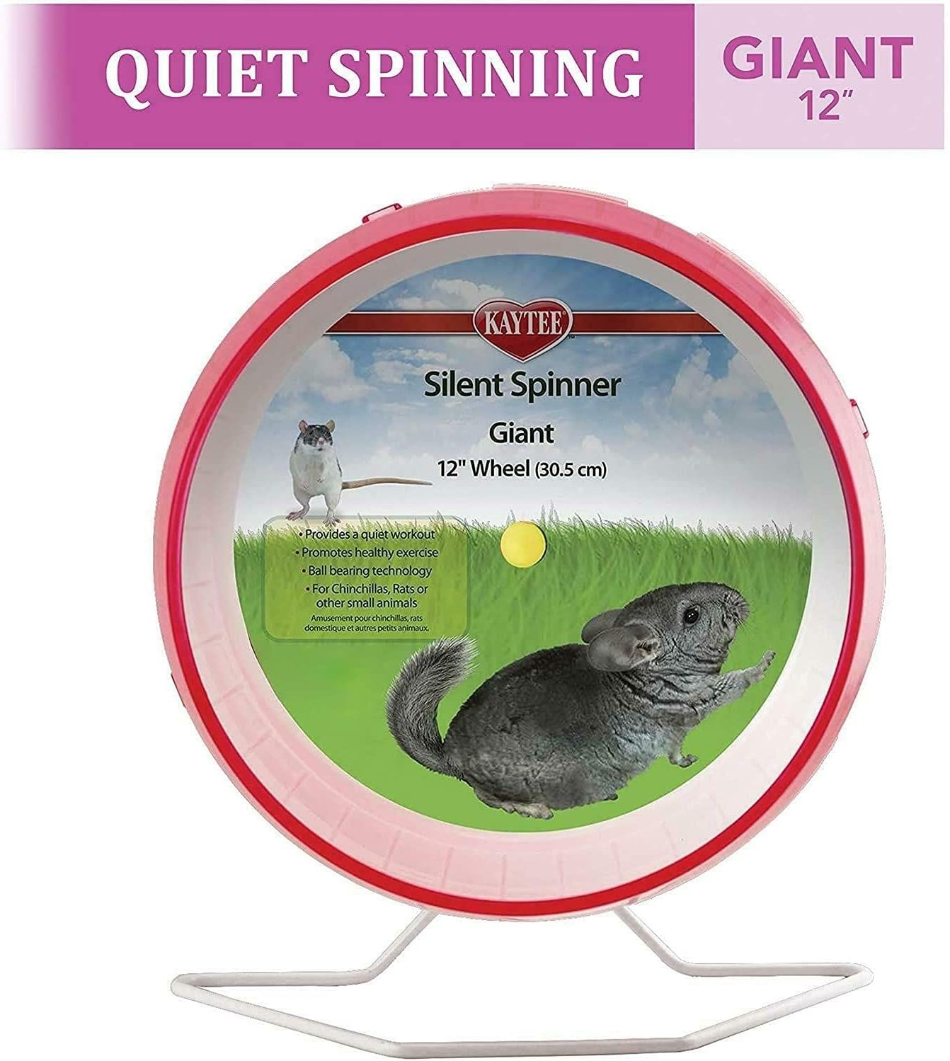 image:imageKaytee Silent Spinner Wheel For Pet Chinchillas Rats and Hedgehogs Giant 12 InchGiant 12