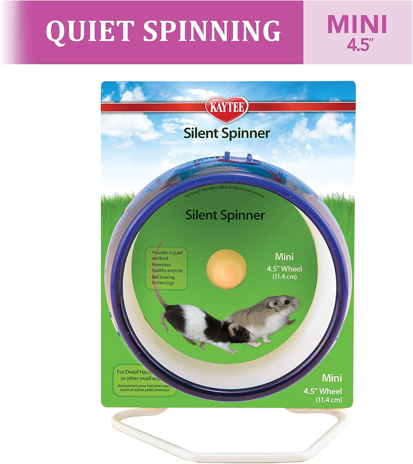 image:imageKaytee Silent Spinner Wheel For Pet Mice and Dwarf Hamsters Mini 45 InchMini 45