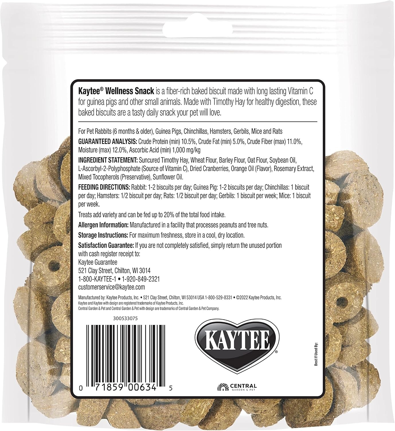 image:imageKaytee Super C Bites Guinea Pig Treats Cranberry 15 PoundCranberry and Orange