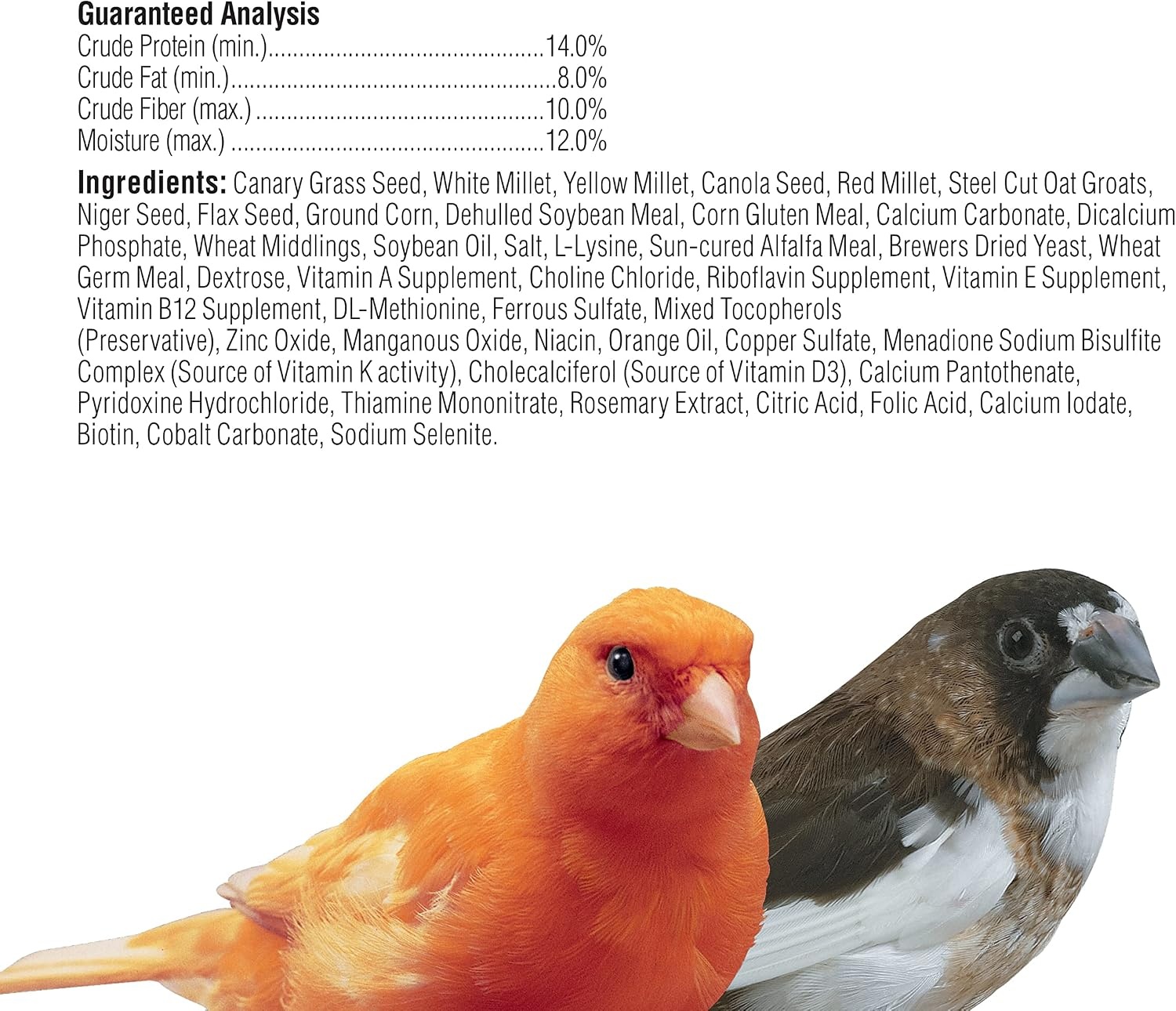 image:imageKaytee Supreme Pet Canary amp Finch Food Natural Seed amp Grain Blend with Added Vitamins amp Minerals No Artificial Colors or Flavors 20 Pounds2 Pound Pack of 1