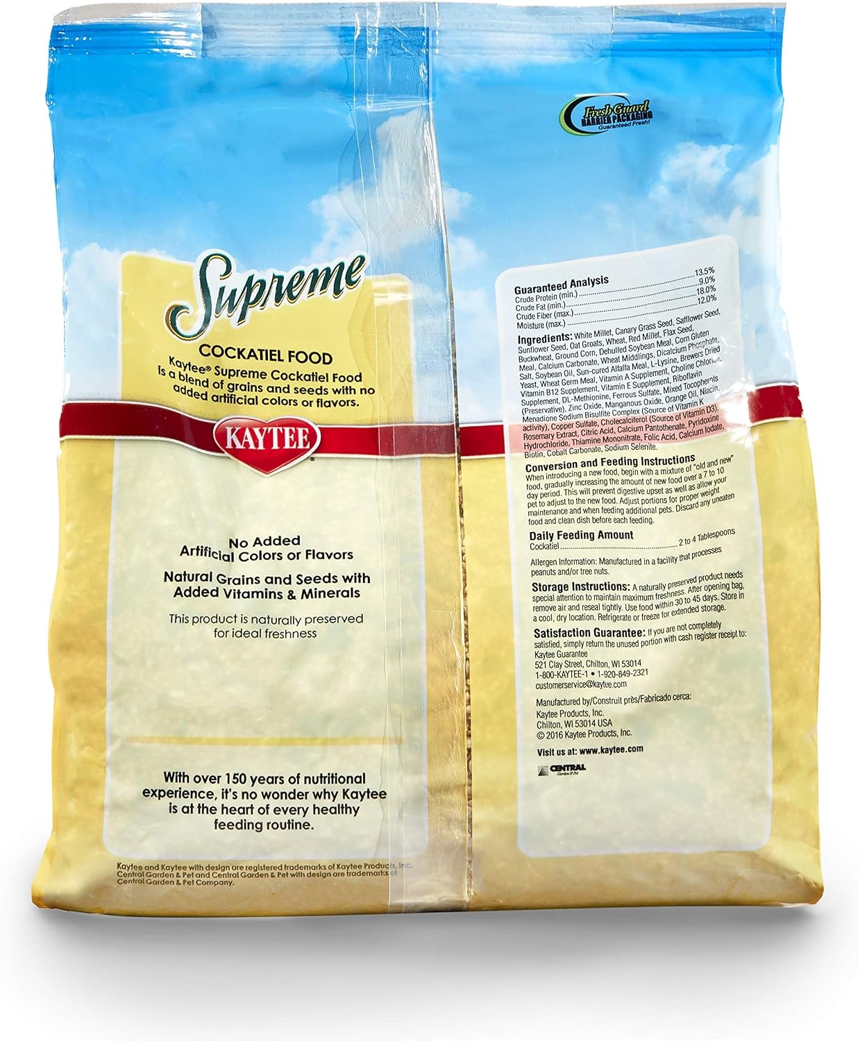 image:imageKaytee Supreme Pet Cockatiel Food 5 Pounds5 Pound Pack of 2
