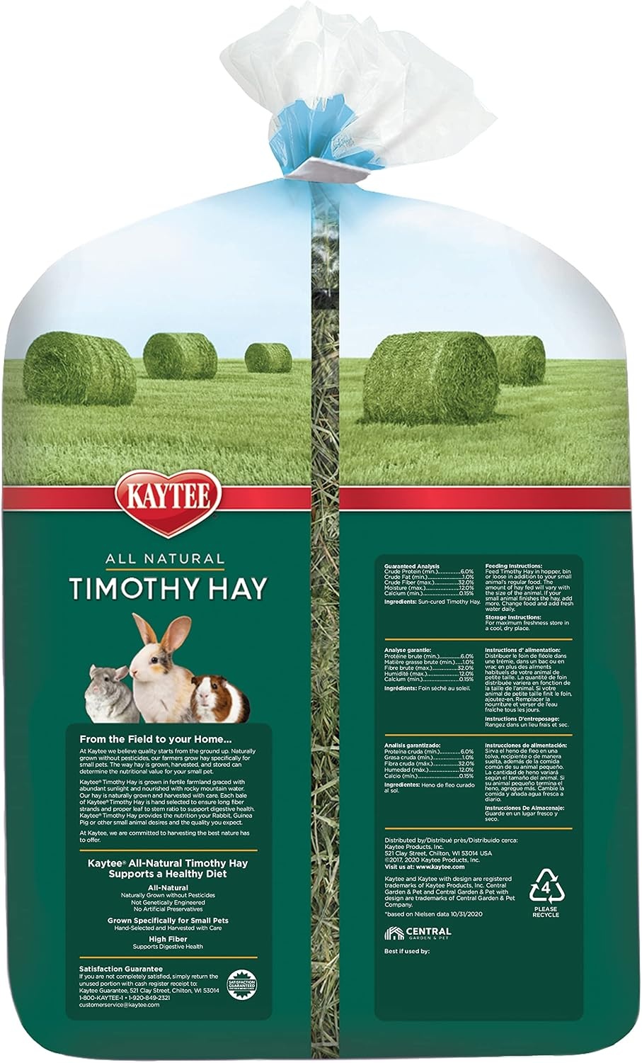 image:imageKaytee Timothy Hay High Fiber for Rabbits Guinea Pigs 48 Ounces6 Pound Pack of 1