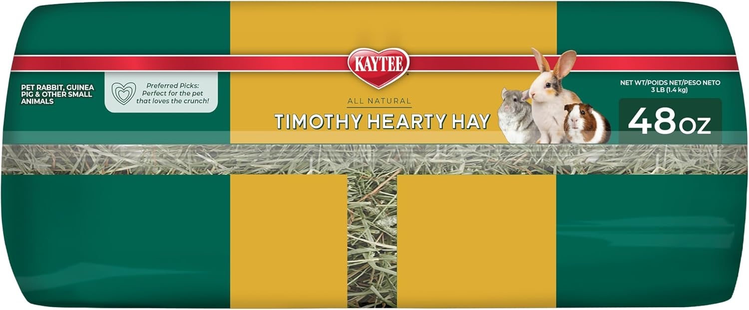 image:imageKaytee Timothy Hearty Hay for Guinea Pigs amp Rabbits 48 Oz3 Pound Pack of 3