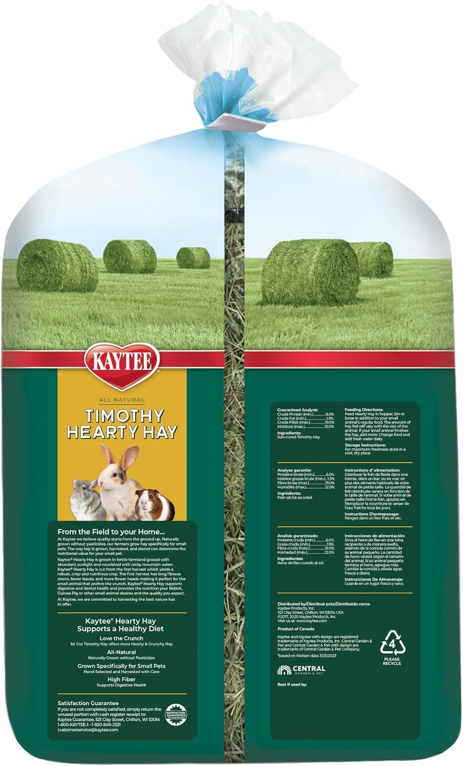 image:imageKaytee Timothy Hearty Hay for Guinea Pigs amp Rabbits 48 Oz3 Pound Pack of 3