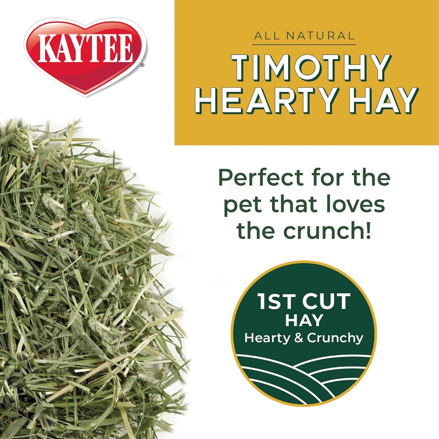 image:imageKaytee Timothy Hearty Hay for Guinea Pigs amp Rabbits 48 Oz3 Pound Pack of 3