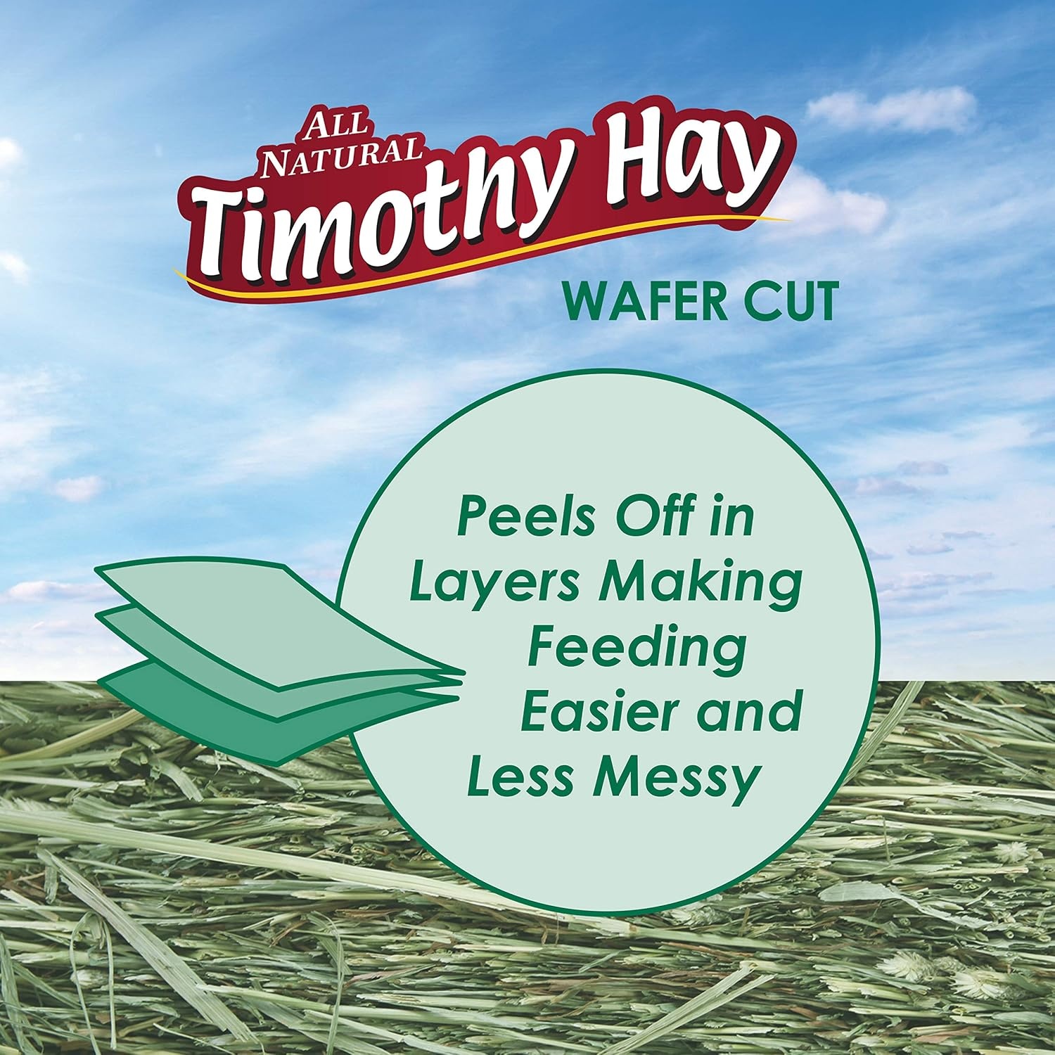 image:imageKaytee Wafer Cut Timothy Hay for Rabbit amp Guinea Pigs 180 Ounce375 Pound Pack of 3