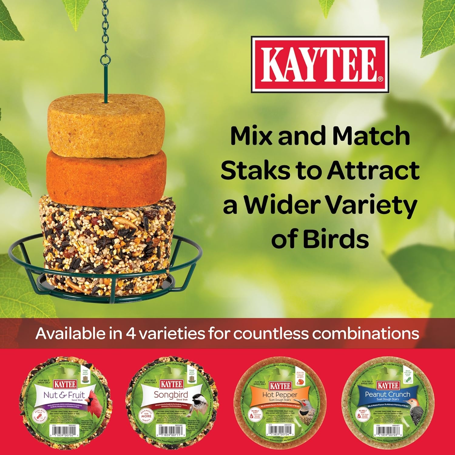 image:imageKaytee Wild Bird Food Peanut Crunch Suet Dough Stak 145 ozHot Pepper