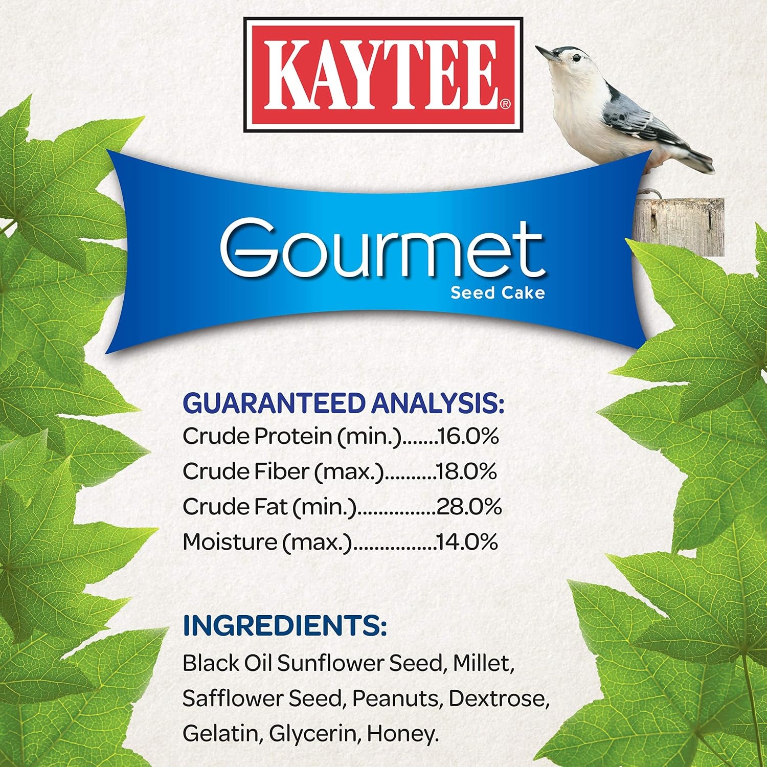 image:imageKaytee Wild Bird Gourmet Seed Cake For Cardinals Chickadees Juncos Titmice Woodpeckers and More 2 Pounds32 Ounce Pack of 2