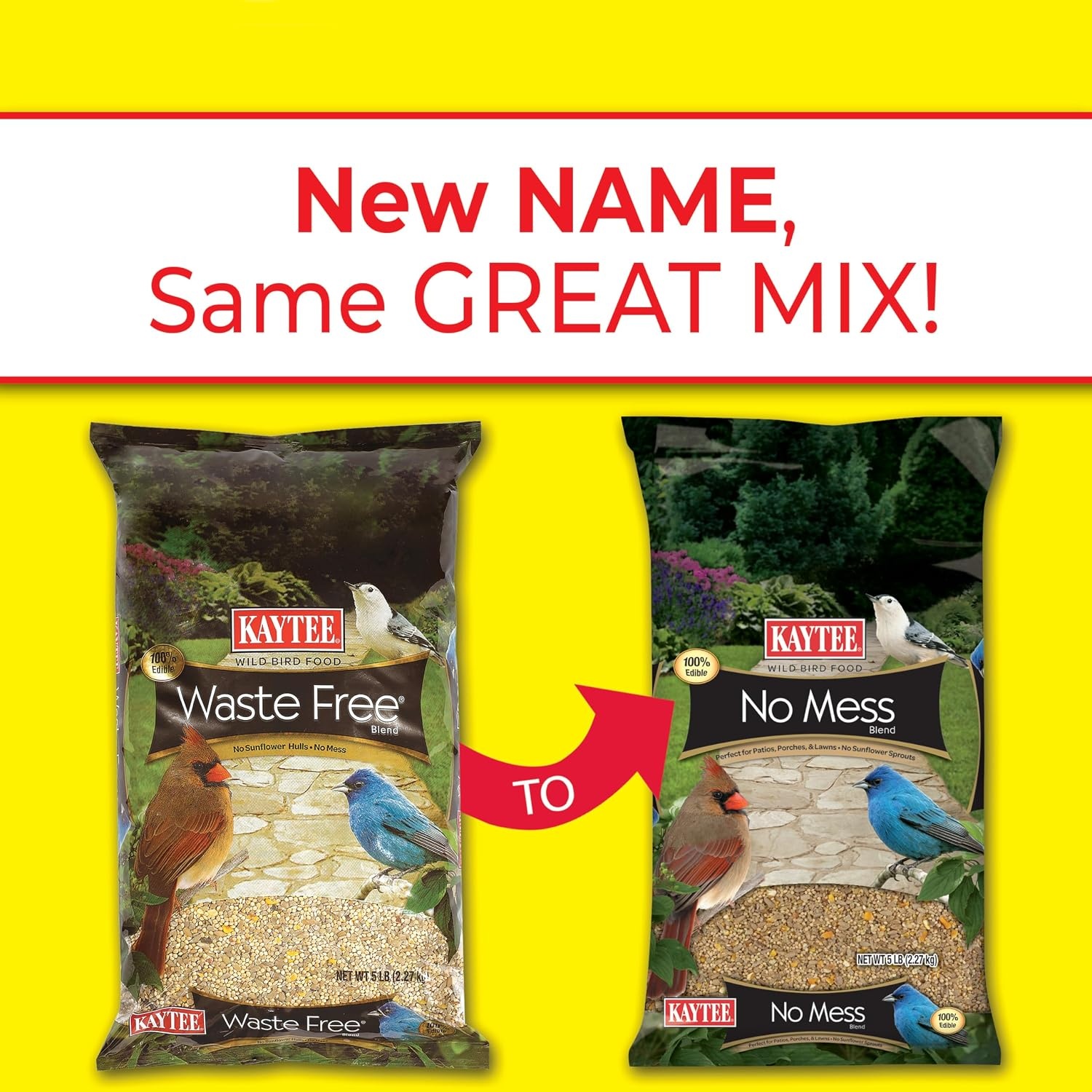 image:imageKaytee Wild Bird No Mess Food Seed Blend for Cardinals 5 Pound80 Ounce Pack of 3