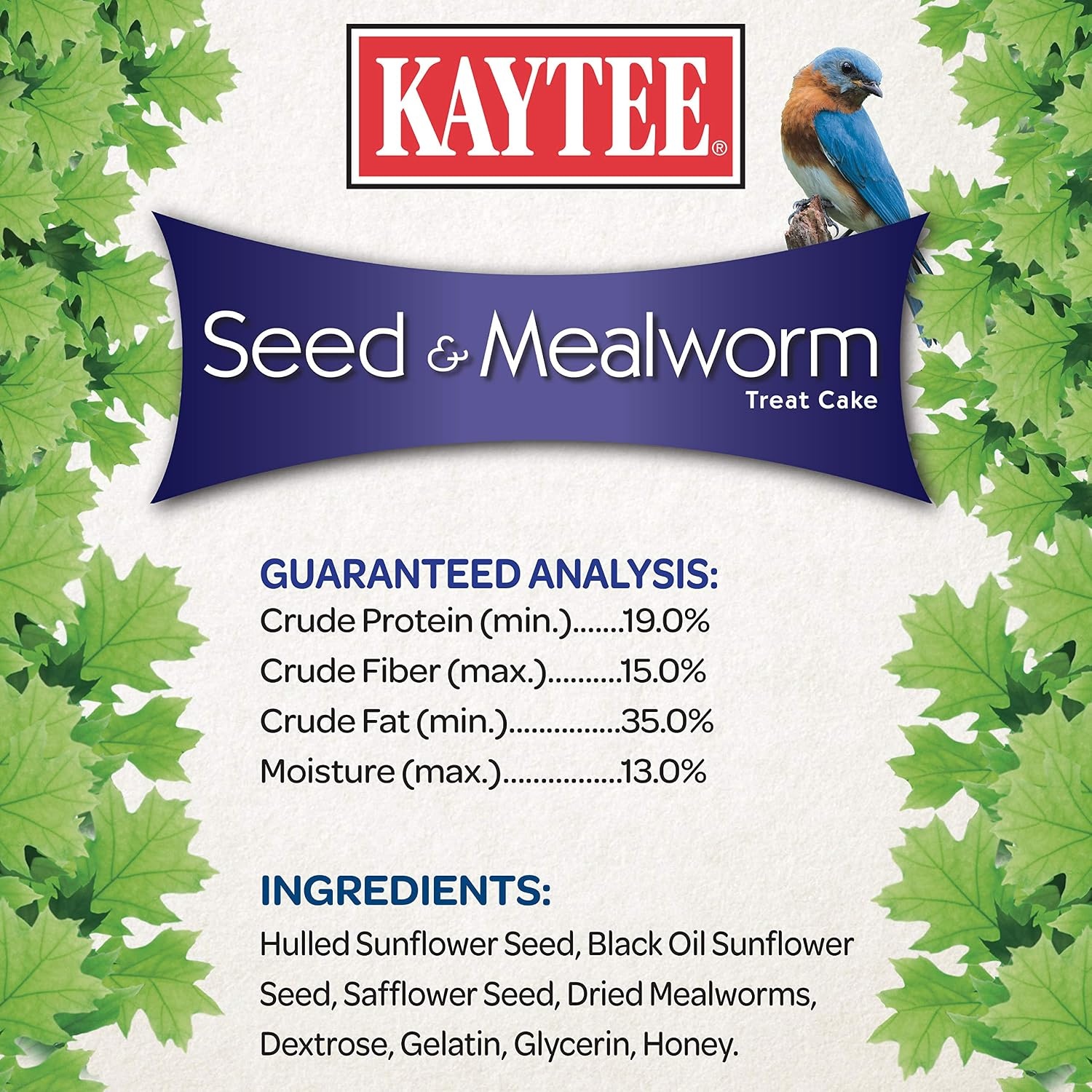 image:imageKaytee Wild Bird Seed amp Mealworm Seed Treat Cake 6 Ounces6 Ounce Pack of 6