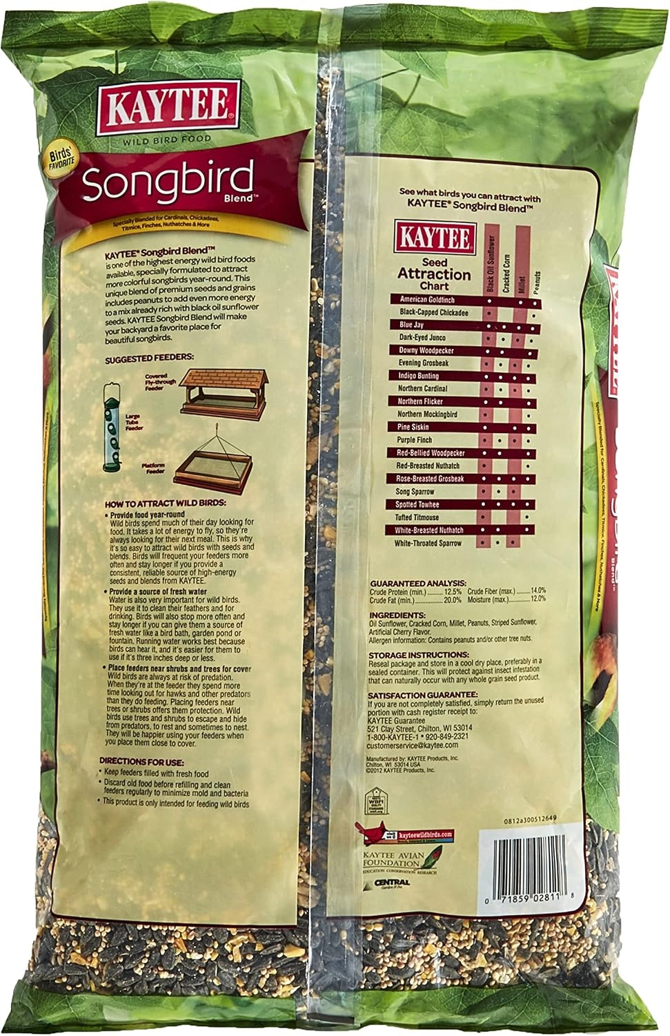 image:imageKaytee Wild Bird Songbird Blend Food Seed 7 Pound7 Pound Pack of 2