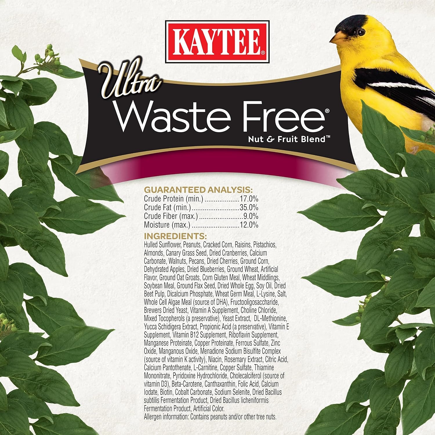 image:imageKaytee Wild Bird Ultra No Mess Nut amp Fruit Food Seed Blend For Blue Jays Woodpeckers Juncos Cardinals Grosbeaks Sparrows and Finches 55 Pound55 Pound Pack of 2