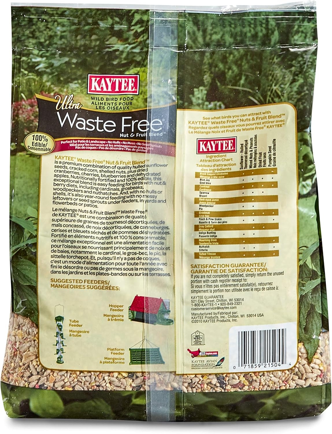 image:imageKaytee Wild Bird Ultra No Mess Nut amp Fruit Food Seed Blend For Blue Jays Woodpeckers Juncos Cardinals Grosbeaks Sparrows and Finches 55 Pound55 Pound Pack of 2