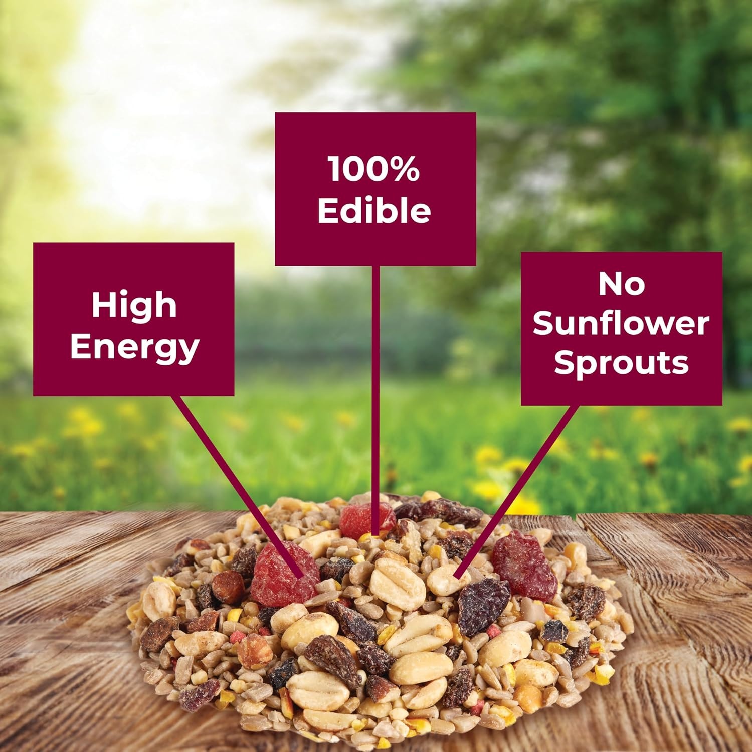 image:imageKaytee Wild Bird Ultra No Mess Nut amp Fruit Food Seed Blend For Blue Jays Woodpeckers Juncos Cardinals Grosbeaks Sparrows and Finches 55 Pound55 Pound Pack of 2