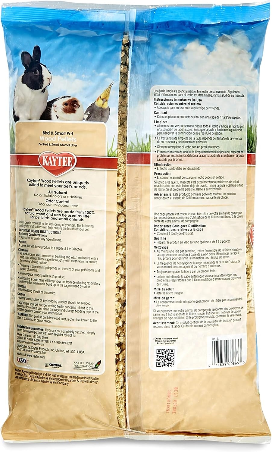 image:imageKaytee Wood Pellets Pet Bird amp Small Animal Litter 8 lb Bag165 Fl Oz Pack of 6