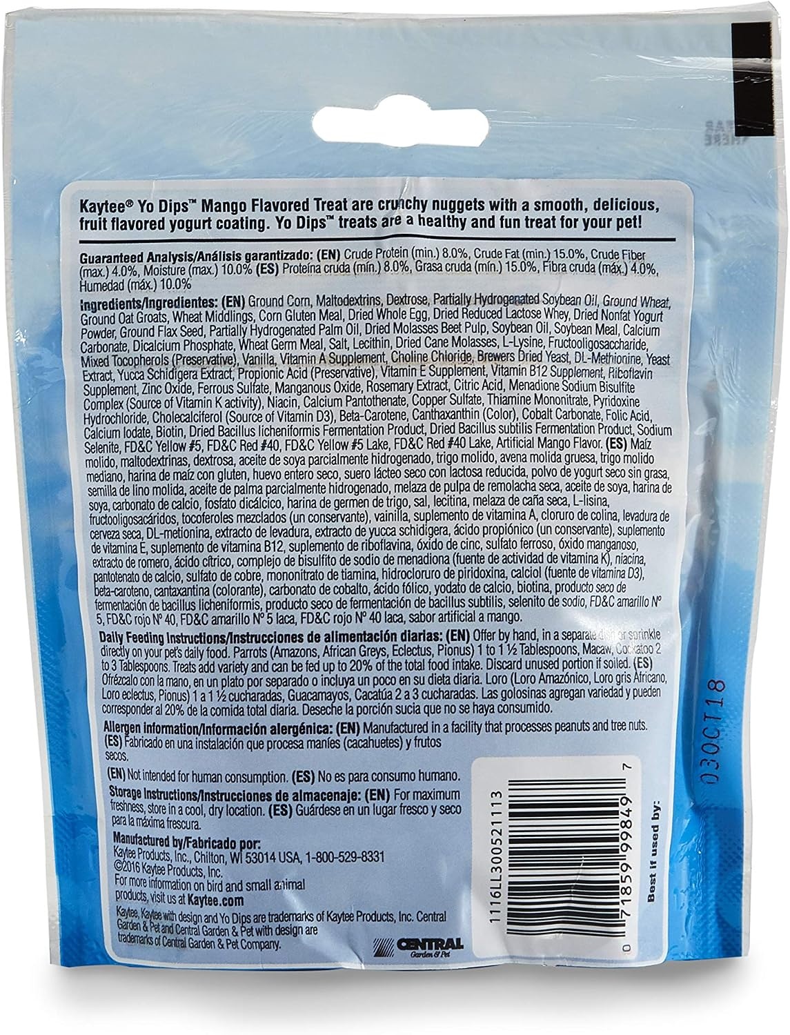 image:imageKaytee Yo Dips Mango Flavored Yogurt Bird Treats 35 Oz35 Ounce Pack of 1