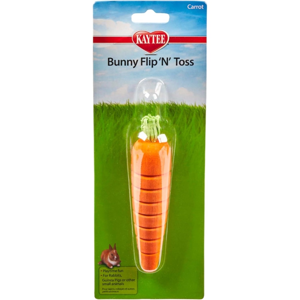 image:imageKaytee Bunny FlipNToss Rabbit Toy Carrot for Rabbits Guinea PigsOrange