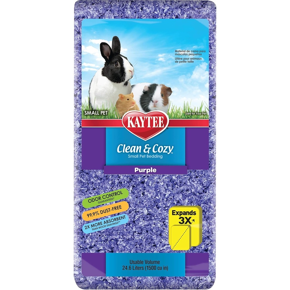 image:imageKaytee Clean amp Cozy Confetti Bedding for Pet Guinea Pigs Rabbits Hamsters Gerbils and Chinchillas 492 LitersPurple