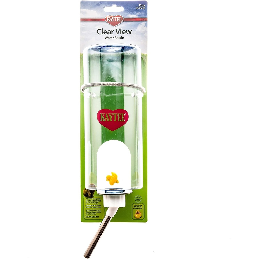 image:imageKaytee Clear View Water Bottle for Pet Rabbits Ferrets and Guinea Pigs 32 oz32 oz Pack of 1