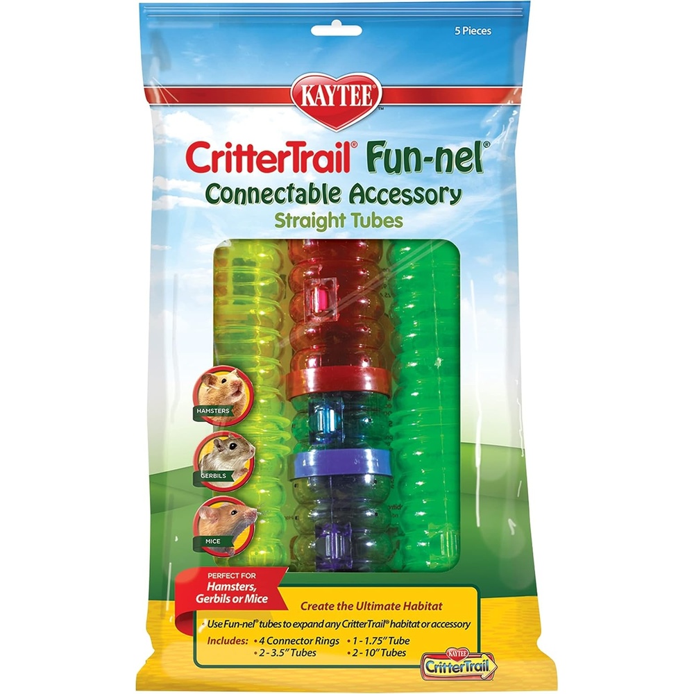 image:imageKaytee CritterTrail Funnel Builders Pack Straight Hamster Tubes5Pack Straight Tubes Kit