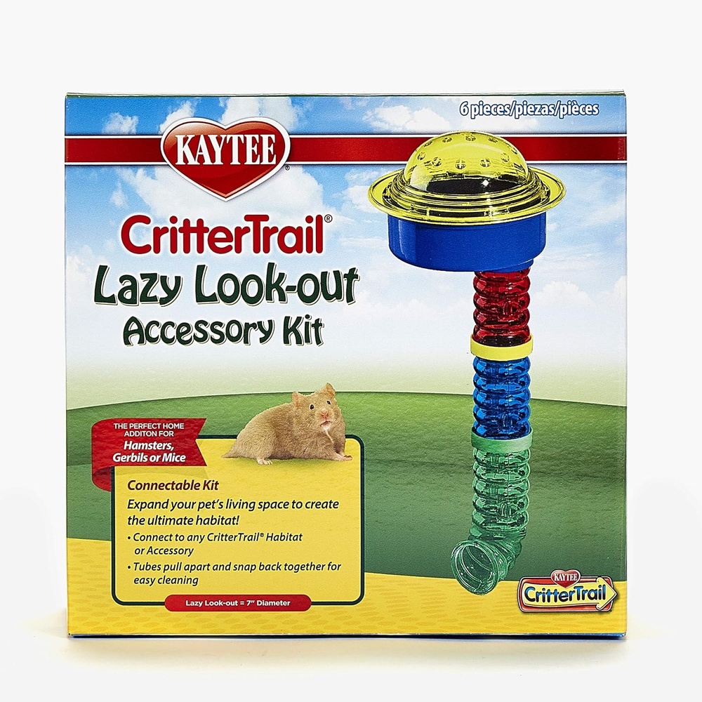 image:imageKaytee CritterTrail Funnel Lazy LookOut Accessory Kit Small Animal Habitat TubesLazy LookOut Kit