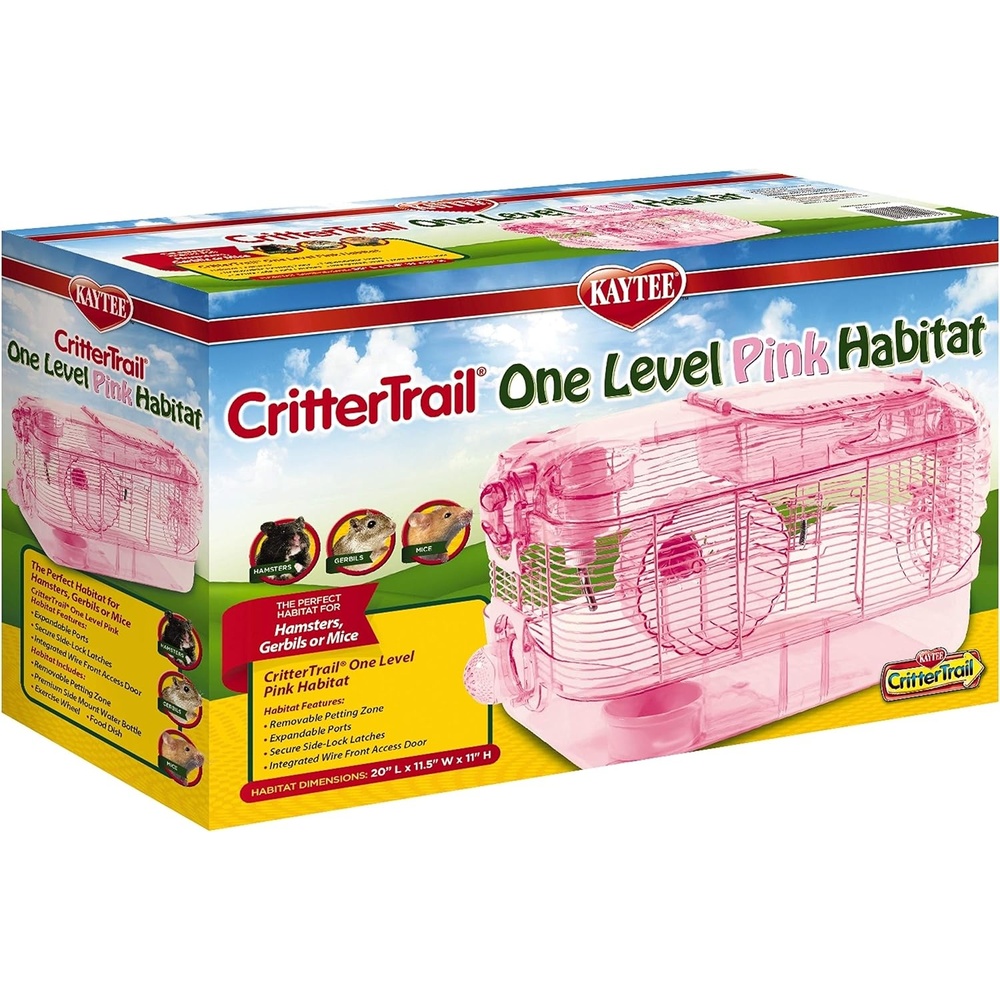 image:imageKaytee CritterTrail Pink Habitat for Pet Mice Dwarf Hamsters Hamsters or Gerbils200L x 115W x 110H