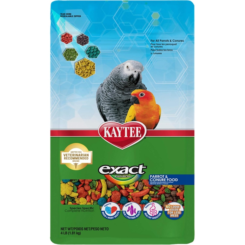 image:imageKaytee Exact Rainbow Pet Parrot amp Conure Food 4 Pound4 Pound Pack of 1