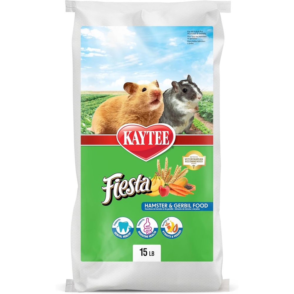 image:imageKaytee Fiesta Hamster amp Gerbil Food Nutritious and Fun Blend Supports Dental Health and Digestion 25 pounds15 Pound Pack of 1