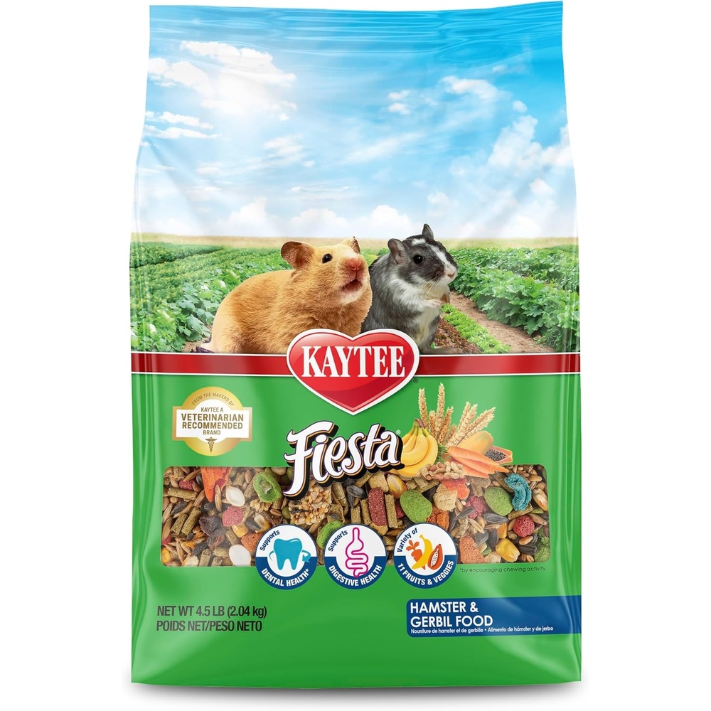 image:imageKaytee Fiesta Hamster amp Gerbil Food Nutritious and Fun Blend Supports Dental Health and Digestion 25 pounds45 Pound Pack of 1