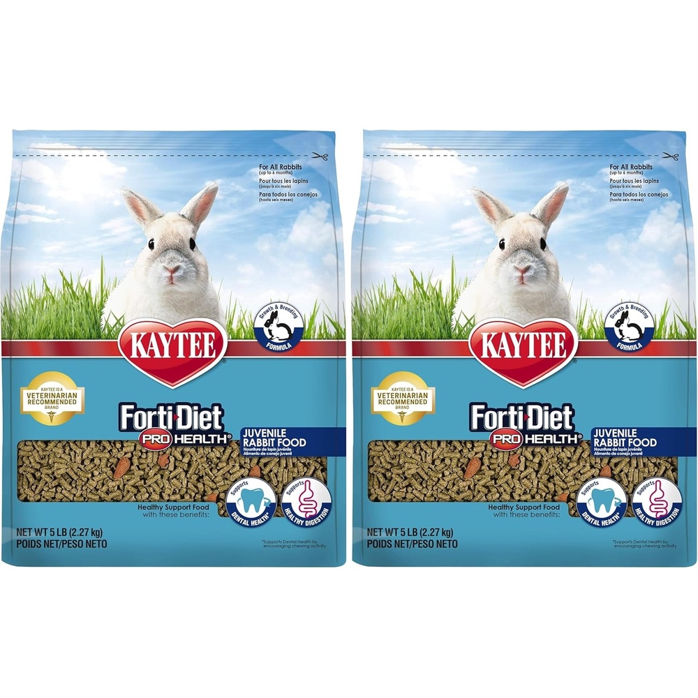 image:imageKaytee FortiDiet Pro Health NourishProtect Juvenile Rabbit Food Comprehensive Nutrition Backed by Science Digestive Health Immune Support 3 Pounds5 Pound Pack of 2