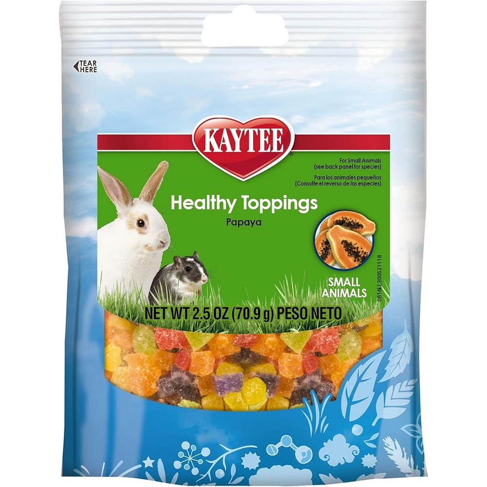 image:imageKaytee Healthy Toppings Papaya Rabbit Treats 25 Oz25 Ounce Pack of 1