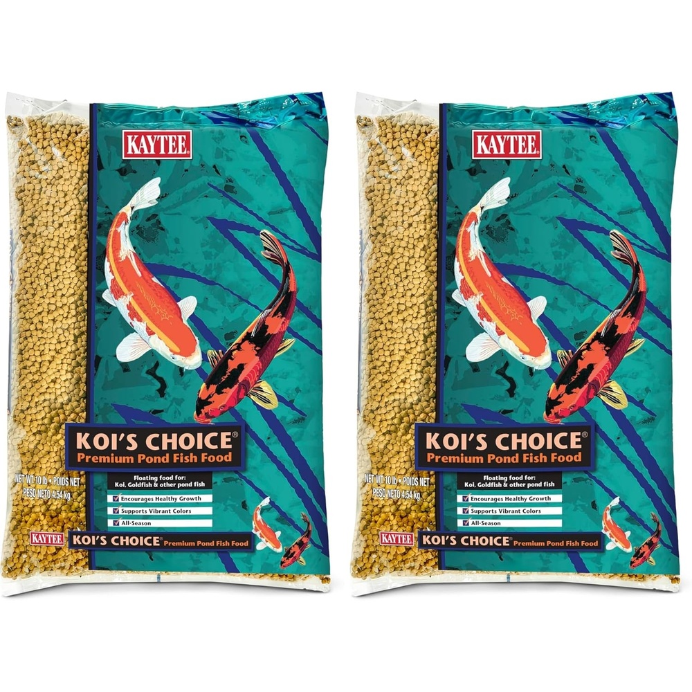 image:imageKaytee Kois Choice Floating Fish Food for Koi Goldfish amp Pond Fish10 Pound Pack of 2