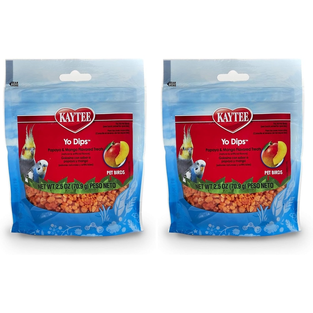 image:imageKaytee Mango Flavored Yogurt Dipped Papaya Treats For All Pet Birds 25Oz Bag25 Ounce Pack of 2