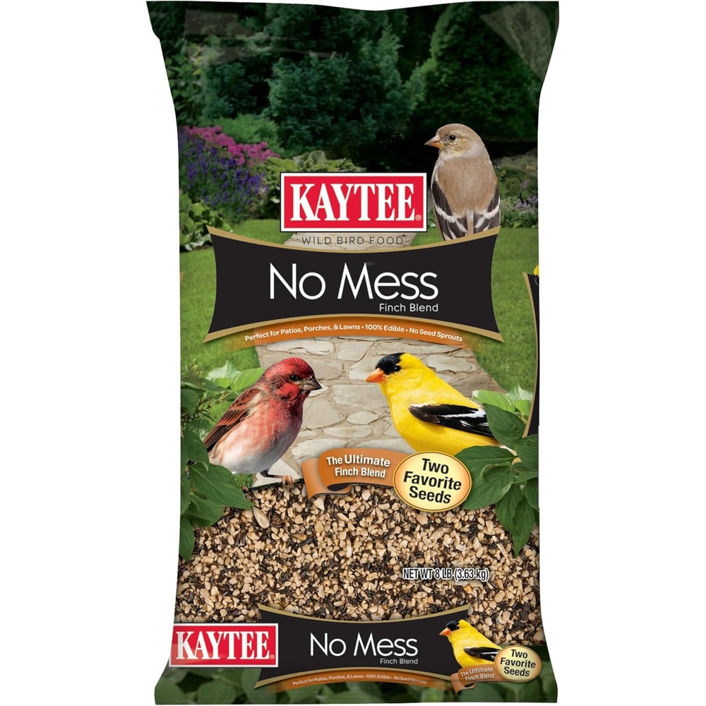 image:imageKaytee No Mess Finch Seed and Nyjer Blend Attracts Goldfinches Chickadees Junos Finches and Other Wild Birds 8 Pounds8 Pound Pack of 1