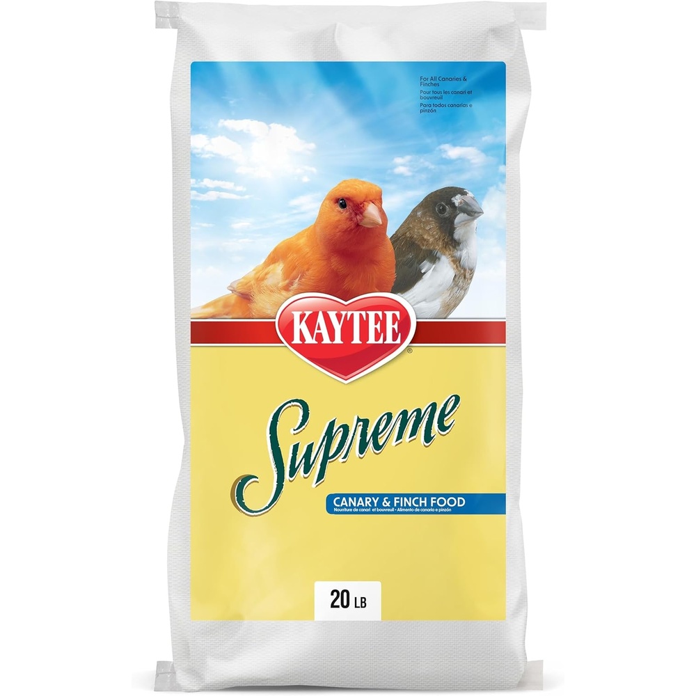 image:imageKaytee Supreme Pet Canary amp Finch Food Natural Seed amp Grain Blend with Added Vitamins amp Minerals No Artificial Colors or Flavors 20 Pounds20 Pound Pack of 1