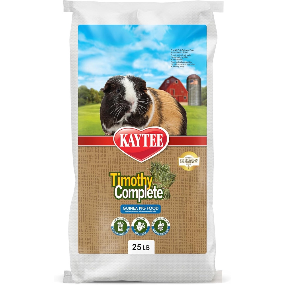 image:imageKaytee Timothy Complete Guinea Pig Food with Timothy Hay 25 Pounds25 Pound Pack of 1