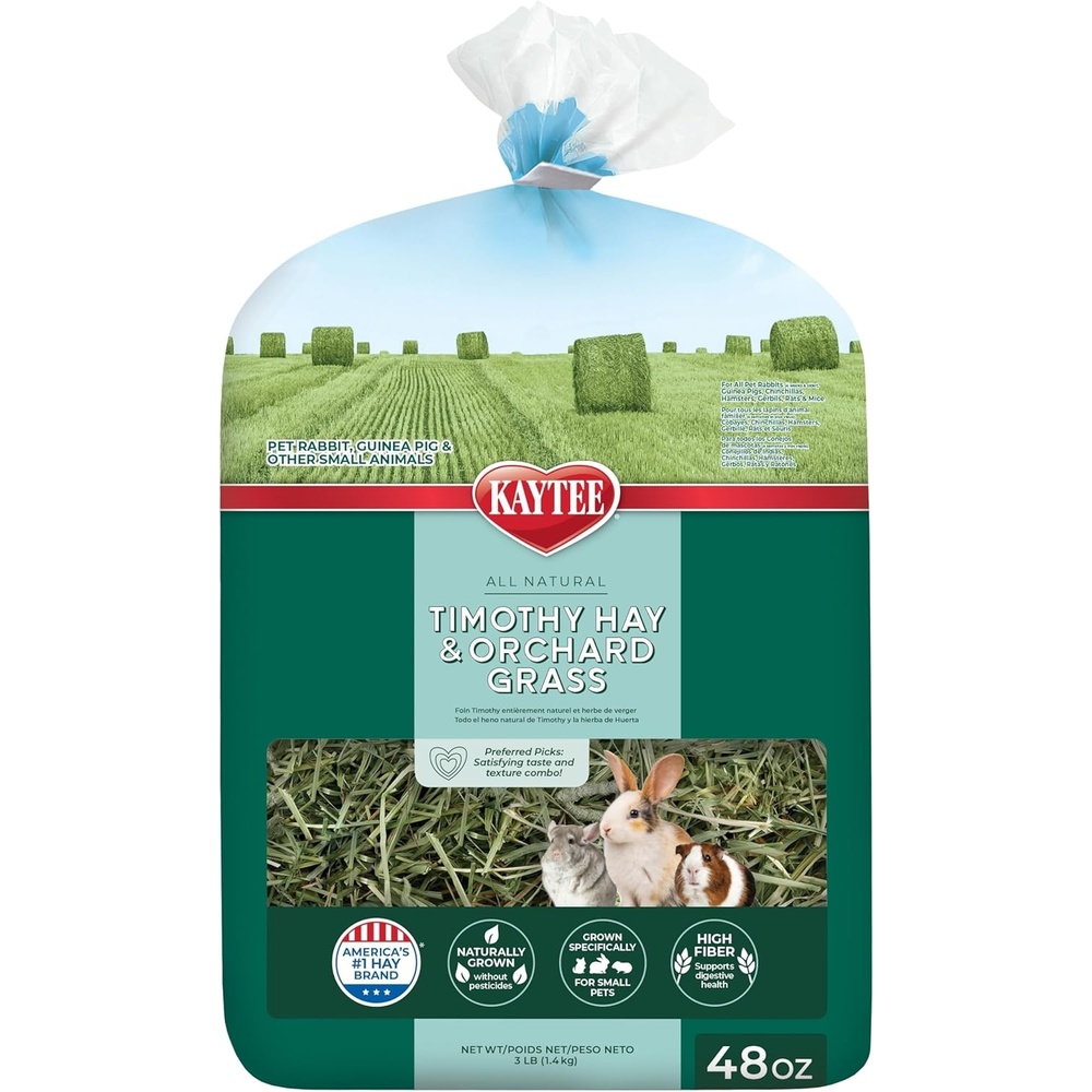image:imageKaytee Timothy Hay amp Orchard Grass for Guinea Pigs Rabbits amp Other Small Animals 48 oz3 Pound Pack of 1