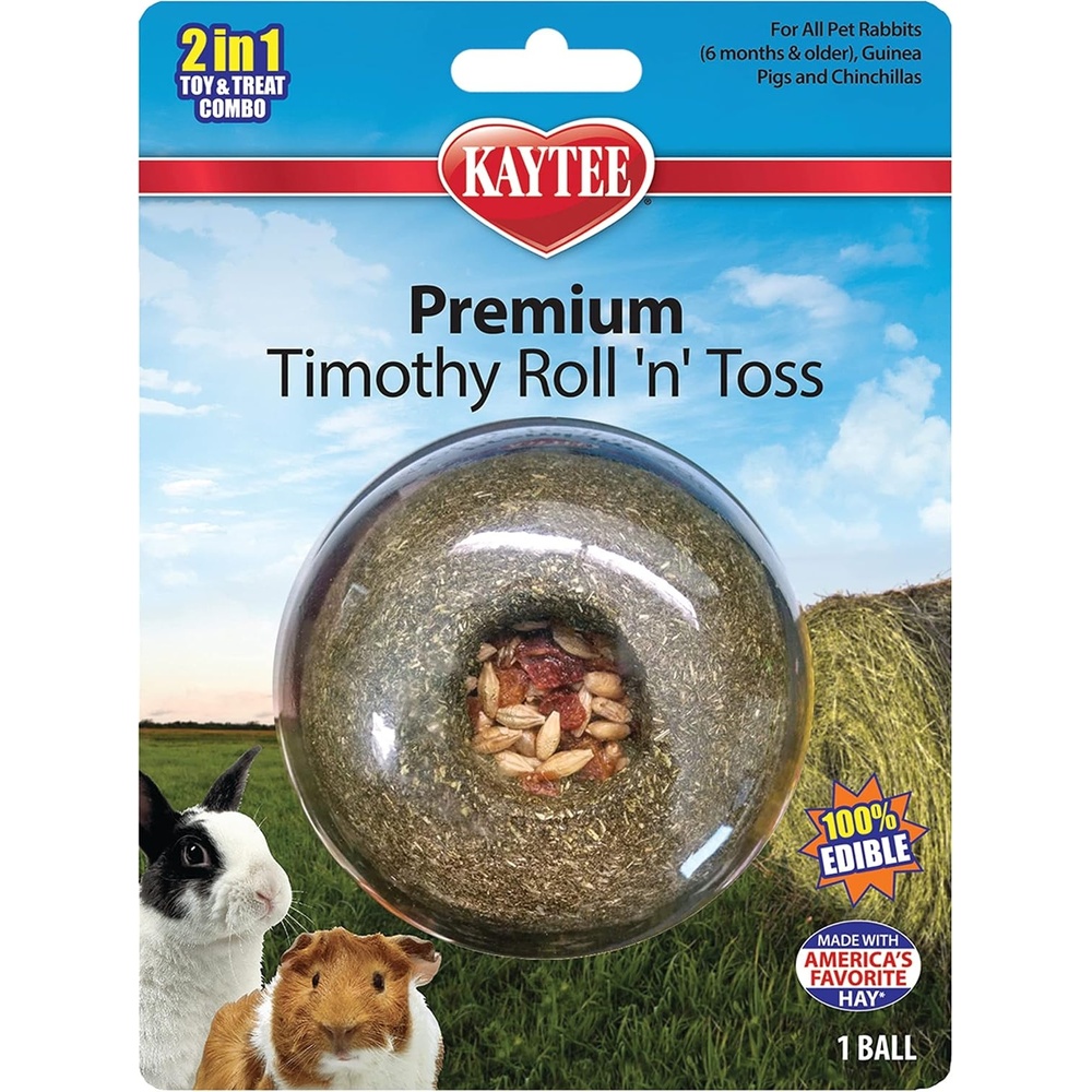 image:imageKaytee Timothy Roll n Toss Toy and Treat for Rabbits Guinea Pigs656 Ounce Pack of 1