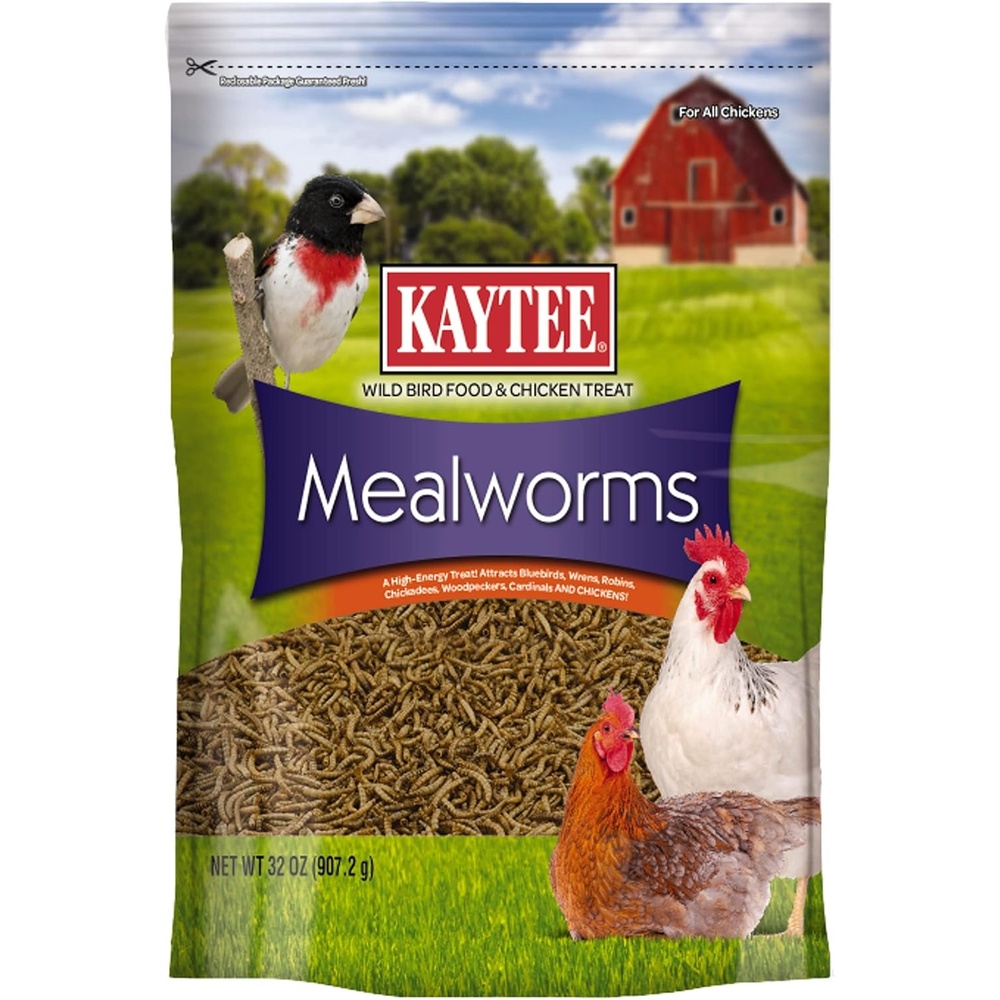 image:imageKaytee Wild Bird Food Mealworms For Bluebirds Wrens Robins Chickadees Woodpeckers Cardinals amp Chickens 35 Ounce2 Pound Pack of 1