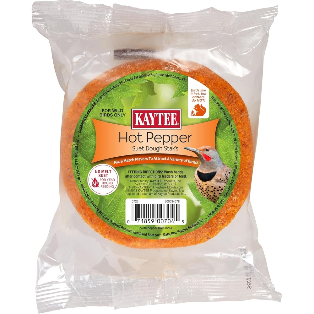image:imageKaytee Wild Bird Food Peanut Crunch Suet Dough Stak 145 ozHot Pepper