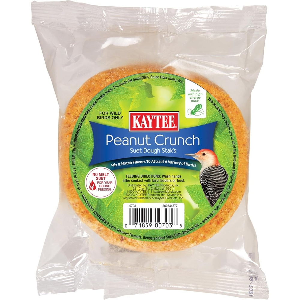 image:imageKaytee Wild Bird Food Peanut Crunch Suet Dough Stak 145 ozPeanut Crunch