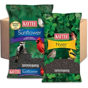 Kaytee All American, Mealworm, and Black Oil Sunflower Wild Bird Food 3 Pack(Black Oil Sunflower and Nyjer)