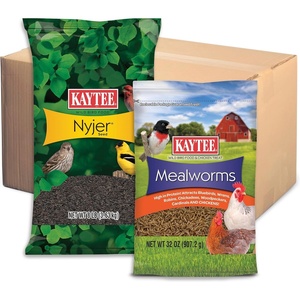 Kaytee All American, Mealworm, and Black Oil Sunflower Wild Bird Food 3 Pack(Mealworm and Nyjer)