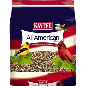 Kaytee All American Wild Bird Food Seed Blend for Cardinals, Blue Jays, Finches & Other Outdoor Wild Birds, 5 Pounds(5 Pound (Pack of 1))