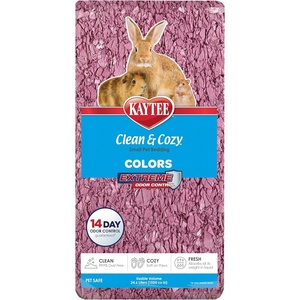Kaytee Clean & Cozy Colors, Small Animal Bedding with Extreme Odor Control, Kaleidoscope, 49.2 Liters(Plum)