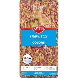 Kaytee Clean & Cozy Colors, Small Animal Bedding with Extreme Odor Control, Kaleidoscope, 49.2 Liters(Sunset)