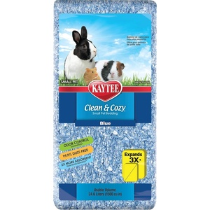 Kaytee Clean & Cozy Confetti Bedding for Pet Guinea Pigs, Rabbits, Hamsters, Gerbils, and Chinchillas, 49.2 Liters(Blue)