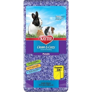 Kaytee Clean & Cozy Confetti Bedding for Pet Guinea Pigs, Rabbits, Hamsters, Gerbils, and Chinchillas, 49.2 Liters(Purple)